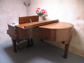 Photo image of 1928 Julius Bauer Grand Piano in Studio B of Long Beach School of Music